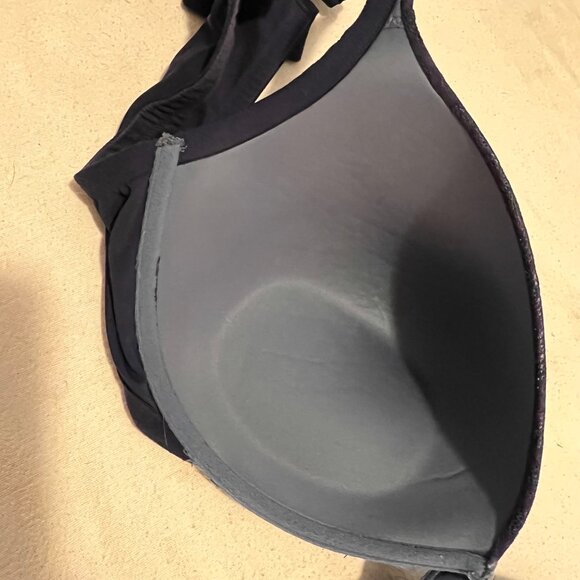 Lane Bryant Cacique 48DD Navy Lace Boost Plunge Bra With Adj Straps Comfortable - Picture 12 of 16